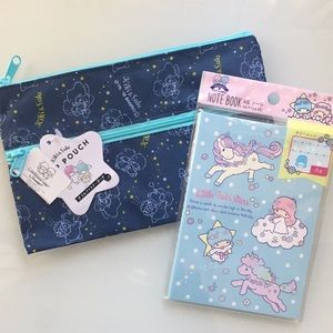 Sanrio Little Twin Stars zipper pouch pen makeup bag NWT